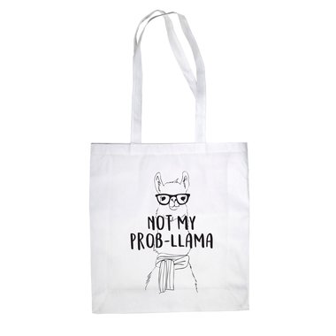 Jutebeutel Baumwolltasche - Not my Prob-Llama