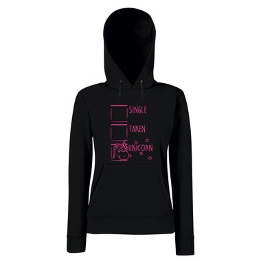 Damen Hoodie - Single, Taken, Unicorn