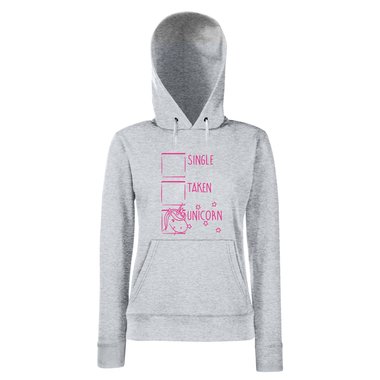 Damen Hoodie - Single, Taken, Unicorn