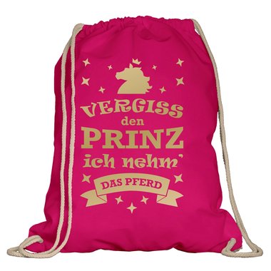 Turnbeutel - Vergiss den Prinz, ich nehm das Pferd
