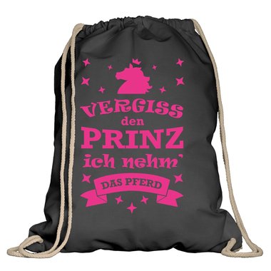 Turnbeutel - Vergiss den Prinz, ich nehm das Pferd