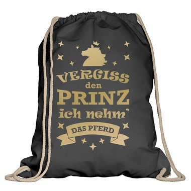 Turnbeutel - Vergiss den Prinz, ich nehm das Pferd