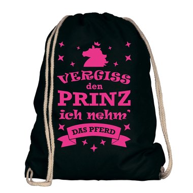 Turnbeutel - Vergiss den Prinz, ich nehm das Pferd