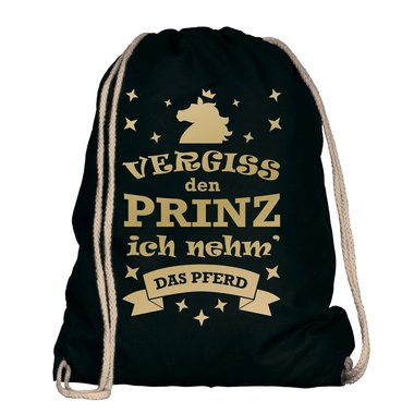Turnbeutel - Vergiss den Prinz, ich nehm das Pferd