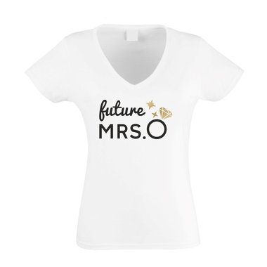 JGA Damen T-Shirt V-Ausschnitt - Future Mrs.