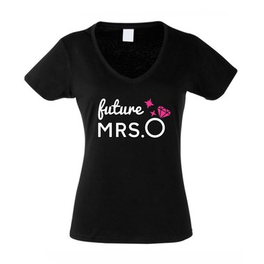 JGA Damen T-Shirt V-Ausschnitt - Future Mrs.