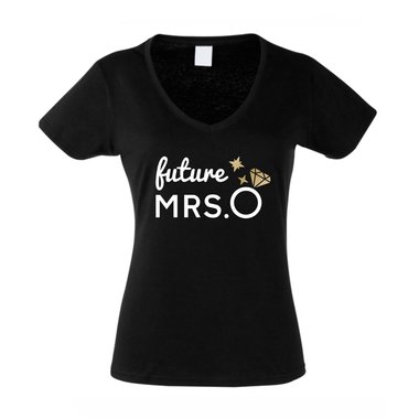 JGA Damen T-Shirt V-Ausschnitt - Future Mrs.