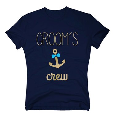 JGA Herren T-Shirt - Groom´s Crew Anchor