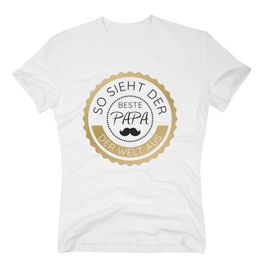 Herren T-Shirt - So sieht der beste Papa der Welt aus - Stempel