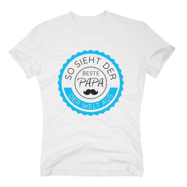 Herren T-Shirt - So sieht der beste Papa der Welt aus - Stempel