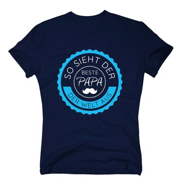 Herren T-Shirt - So sieht der beste Papa der Welt aus - Stempel
