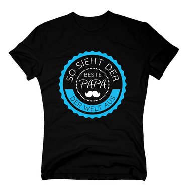 Herren T-Shirt - So sieht der beste Papa der Welt aus - Stempel