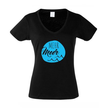 Damen T-Shirt V-Ausschnitt - Mehr Meer