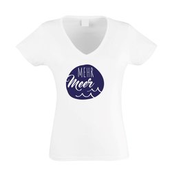 Damen T-Shirt V-Ausschnitt - Mehr Meer