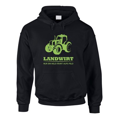 Herren Hoodie - Landwirt - Nur ein Held fhrt aufs Feld