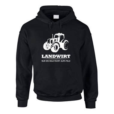 Herren Hoodie - Landwirt - Nur ein Held fhrt aufs Feld