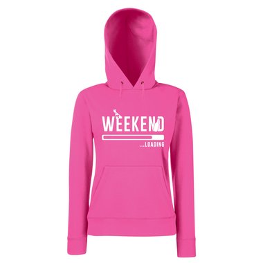 Damen Hoodie - Weekend loading fuchsia-weiss XS