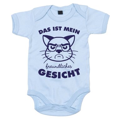Baby Body - Das ist mein freundliches Gesicht weiss-schwarz 62-68