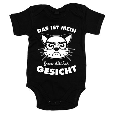 Baby Body - Das ist mein freundliches Gesicht weiss-schwarz 62-68