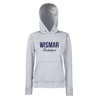 Damen Hoodie Wismar Kstenkind schwarz-weiss M