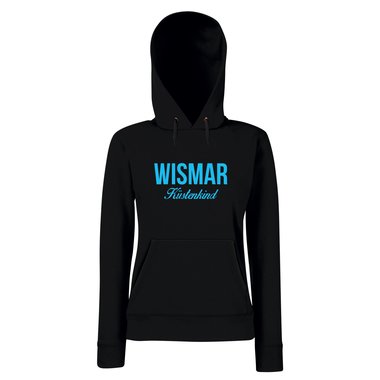 Damen Hoodie Wismar Kstenkind schwarz-weiss M