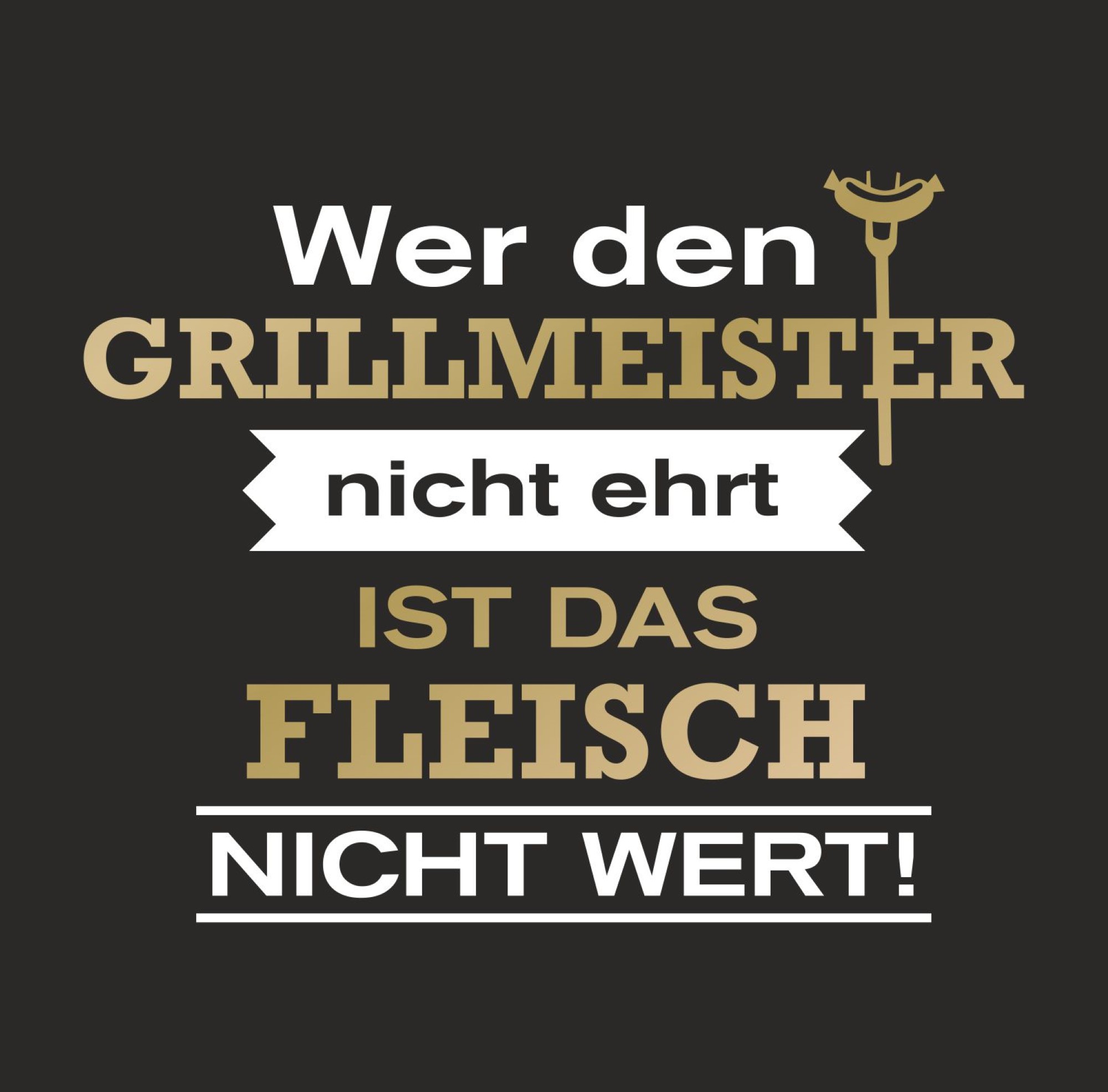 Schürze Herren Wer den Grillmeister nicht ehrt